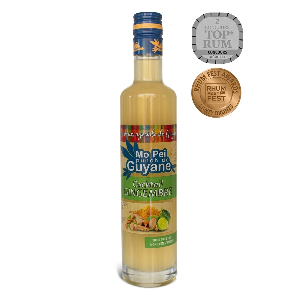 Punch gingembre "Mo Péi" au rhum agricole 18°
